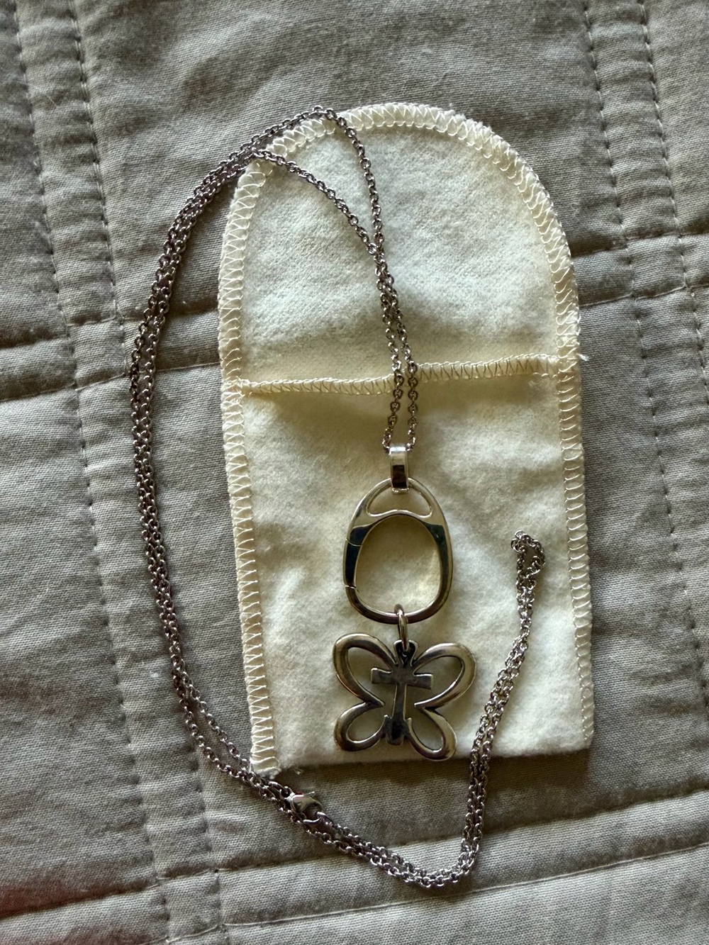 James Avery Open Butterfly Pendant Necklace-New No Tags